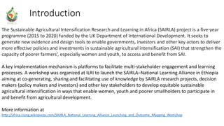 SAIRLA-Ethiopia National Learning Alliance Launch and Outcome Mapping Workshop: Photo report, Addis Ababa, 27-28 March 2017