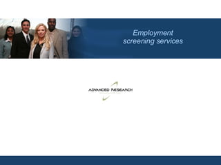 Employment  screening services  
