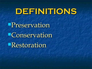 Preservation of Archives and Special Collections | PPT