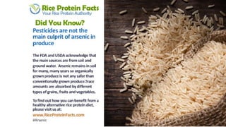 Arsenic and Rice Protein | PPT