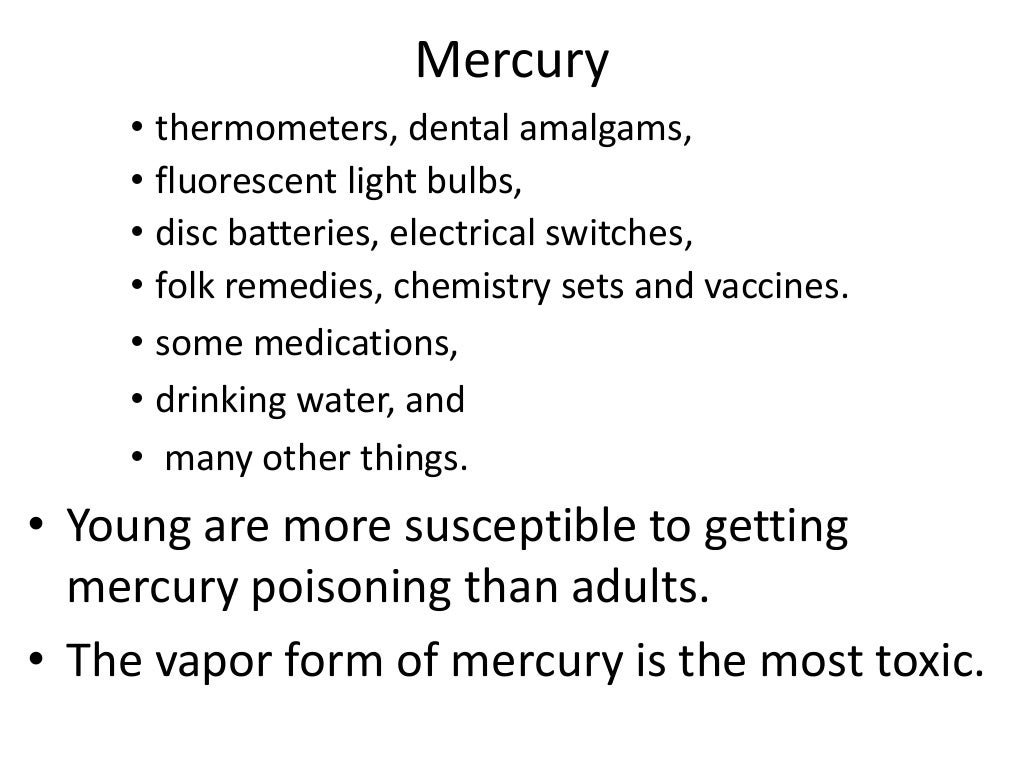 Arsenic, lead and mercury toxicity