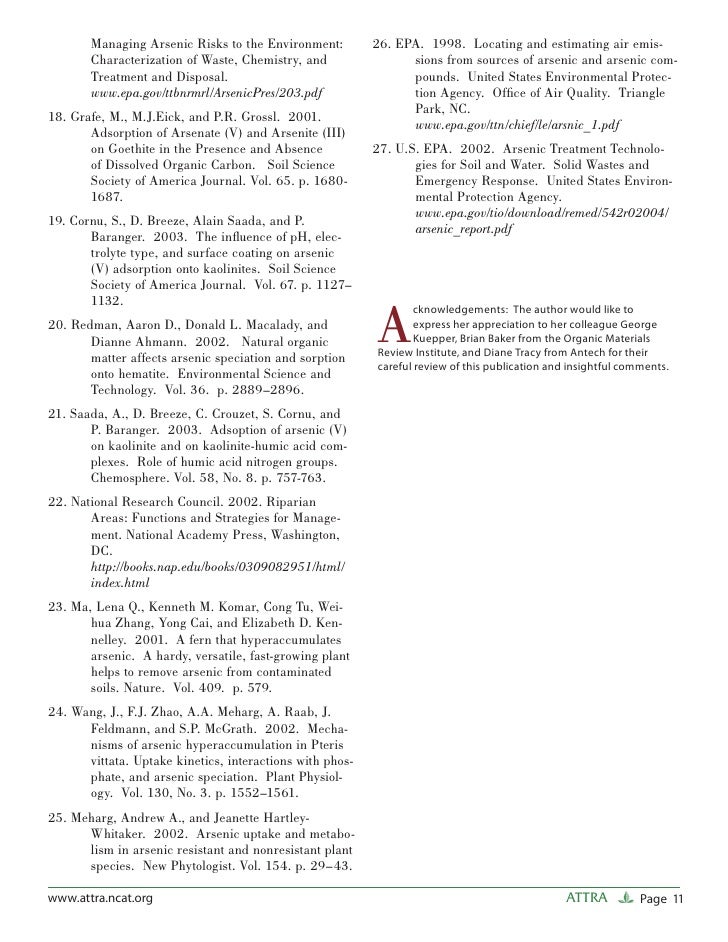 Arsenic in Poultry Litter Organic Regulations