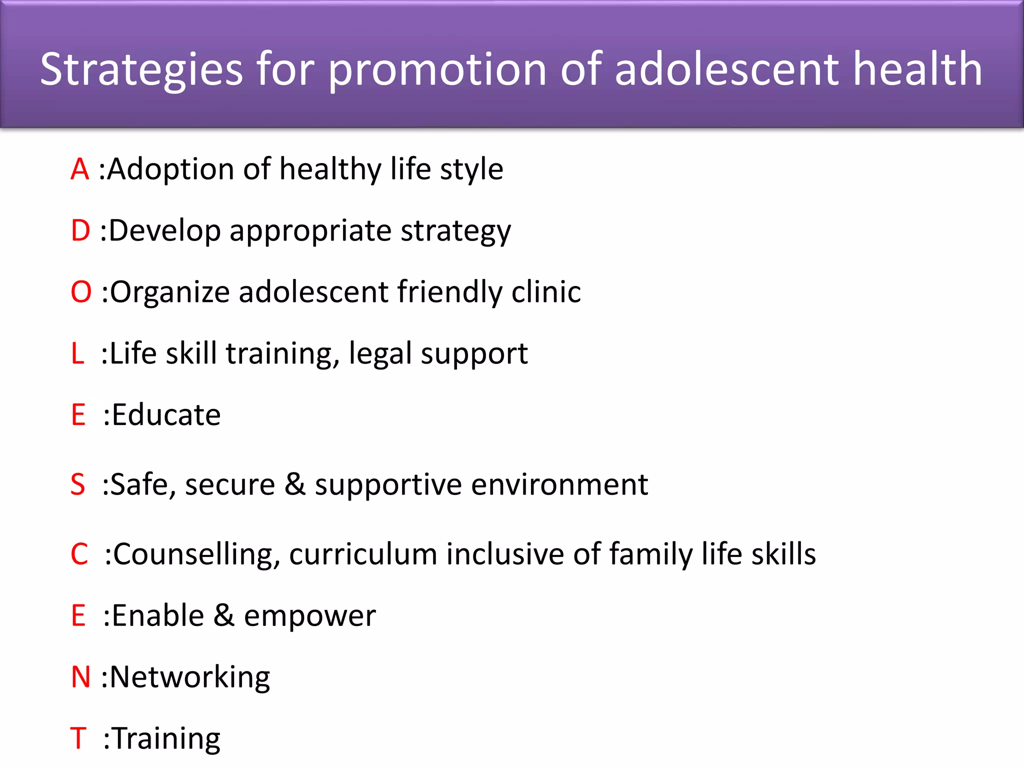 Adolescent Reproductive and Sexual Health (ARSH) | PPTX