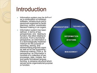 information system introduction | PPTX | Operating Systems | Computer ...