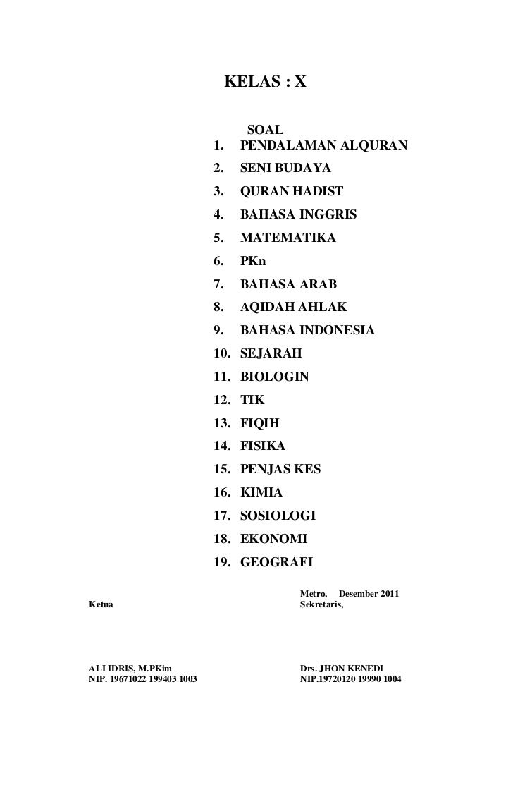 Contoh Latihan Soal: Contoh Soal Tkm Matematika Smk Kelas 10
