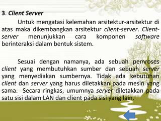 Arsitektur dbms multiuser | PPTX