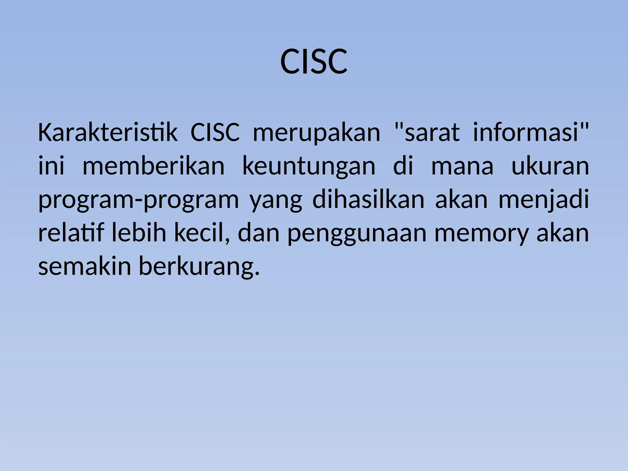 ARSITEKTUR RISC DAN CISC_arstektur dan organisasi | PPT