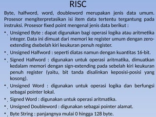ARSITEKTUR RISC DAN CISC_arstektur dan organisasi | PPT