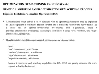 Performance Optimization Of Machining Process On Optimal Cutting ...