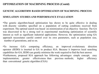 Performance Optimization Of Machining Process On Optimal Cutting ...