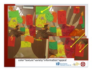 color~texture~variety~informa+on~appeal   
 