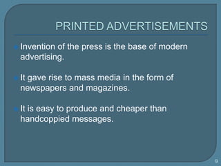history of advertising Slide 9