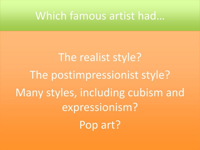 famous artists | PPT