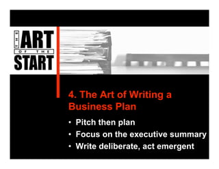 the art of the start summary