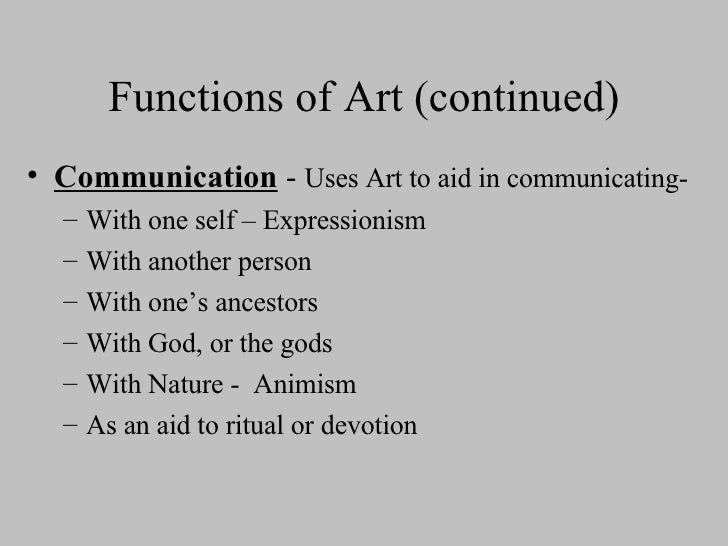 Art 2 Objectives and Functions of Art