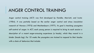 Anger Inoculation ART.pdf. Agin Tom, clinical Psychology, Prajyoti Niketan College | PDF