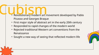 Cubism to Installation Art - Art Appreciation Subject | PPTX