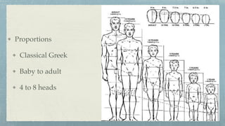Proportions
Classical Greek
Baby to adult
4 to 8 heads
 
