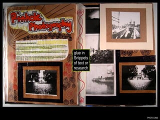PHOTO ONE glue in Snippets of text or research 