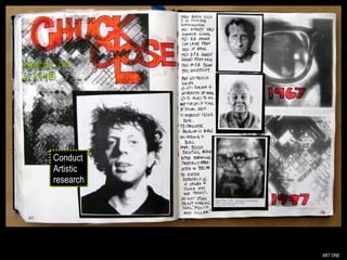 ART ONE Conduct Artistic research 