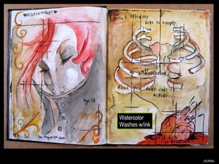 JOURNAL Watercolor Washes w/ink 