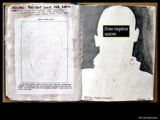 ART ONE Self-Portraits Draw negative spaces 
