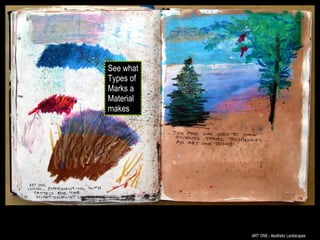 ART ONE - Aesthetic Landscapes See what Types of Marks a Material makes 