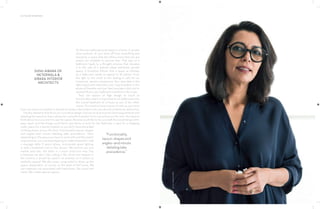 54 | THE ART OF BATHING
It’s the one really personal space in a home. A private
zone symbolic of your time off from everything and
everyone, a space that lets others know that you are
simply not available to anyone else. That idea of a
bathroom leads to a thought process that elevates
it to the role of a special, albeit extremely private
space. It therefore follows that a space as intimate
as a bathroom needs to appeal to all senses. From
the light to the smell to the feeling—it calls for an
immersive, sensory experience. Your eyes take in the
light, layout and materiality, your nose breathes in the
aroma of freedom and your feet luxuriate in the cool or
warmed floors; your bathroom transforms into a spa.
They are spaces of high design as much as
functionality, and it is important to tie bathrooms into
the overall aesthetic of a house as any of the other
rooms. You need to have a sense of calm as you move
from one space to another; it should not strike a discordant note, but should certainly be distinctive.
The key elements that drive our innovative design choices revolve around client requirements and
detailing the layout so that it allows for a smooth transition from one activity to the next. You have to
think about how you want to use the space: the area you’d like to dry yourself, the towel being within
easy reach, and the things you’d like to see there—a hook for the bathrobe, a spot for a weighing
scale, space for a laundry basket so you don’t have discarded
clothing strewn across the floor. Functionality, layout—shapes
and angles—and minute detailing take precedence. Then,
depending on the space you have to work with and the clients’
requirements, you can keep layering to make it beautiful—add
a massage table if space allows, incorporate great lighting,
or add a bookshelf next to the Jacuzzi. We tend to use nice
marble and tiles, the latter in a more restrictive way. This
is because we don’t like cutting a tile, which can happen in
the corners; it should be used in its entirety, so it retains its
aesthetic appeal. We also enjoy using metal to dress up the
space—dependent, of course, on the style of the house. We
use materials not associated with bathrooms, like wood and
metal. We create special spaces.
SUNU AIBARA OF
NETERWALA &
AIBARA INTERIOR
ARCHITECTS
“Functionality,
layout—shapesand
angles—andminute
detailingtake
precedence.”
PHOTO:
MAXIE
COOPER
 