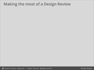 Making the most of a Design Review
 