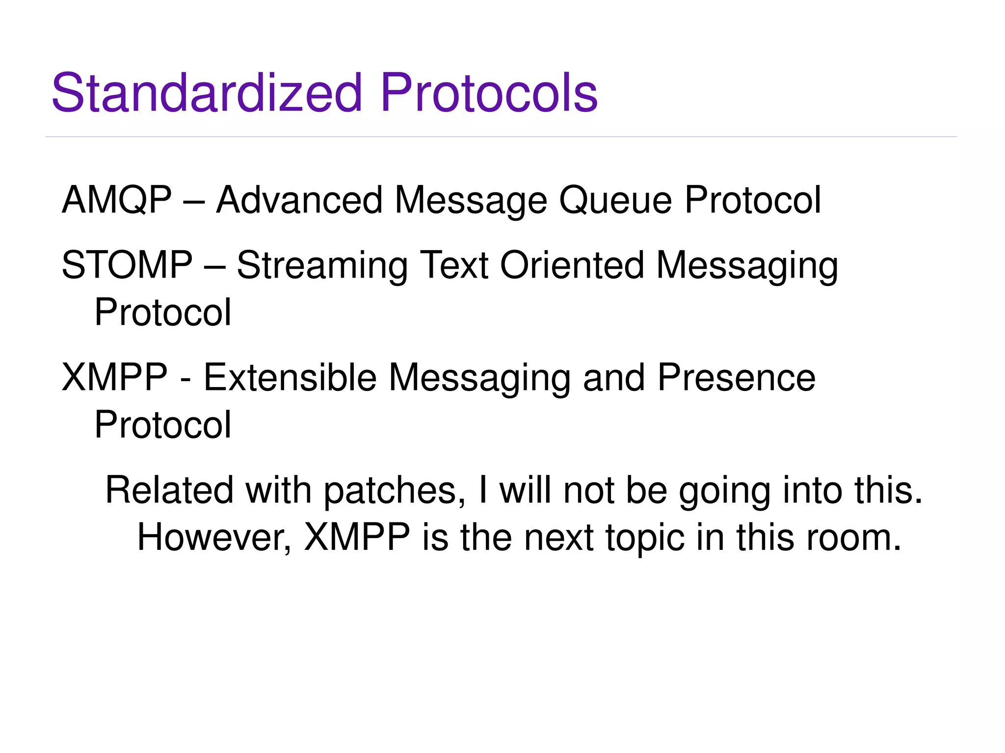 A way to communicate between applications / systems. 