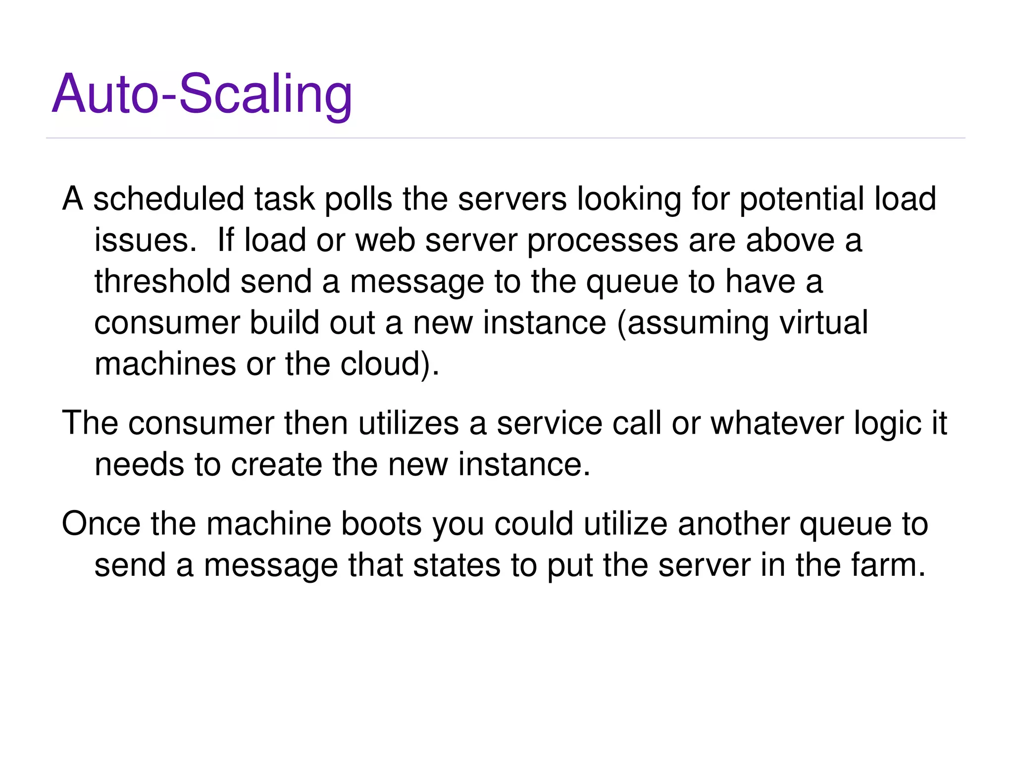 Exchanges Fanout Exchange No routing keys involved.  Any message that is sent to the exchange is sent to all queues bound to that exchange. Direct Exchange Routing keys involved.  A queue binds to the exchange to request messages that match a routing key exactly. Topic Exchange Routing keys involved.  A queue binds to the exchange to request messages that match a routing key pattern. 