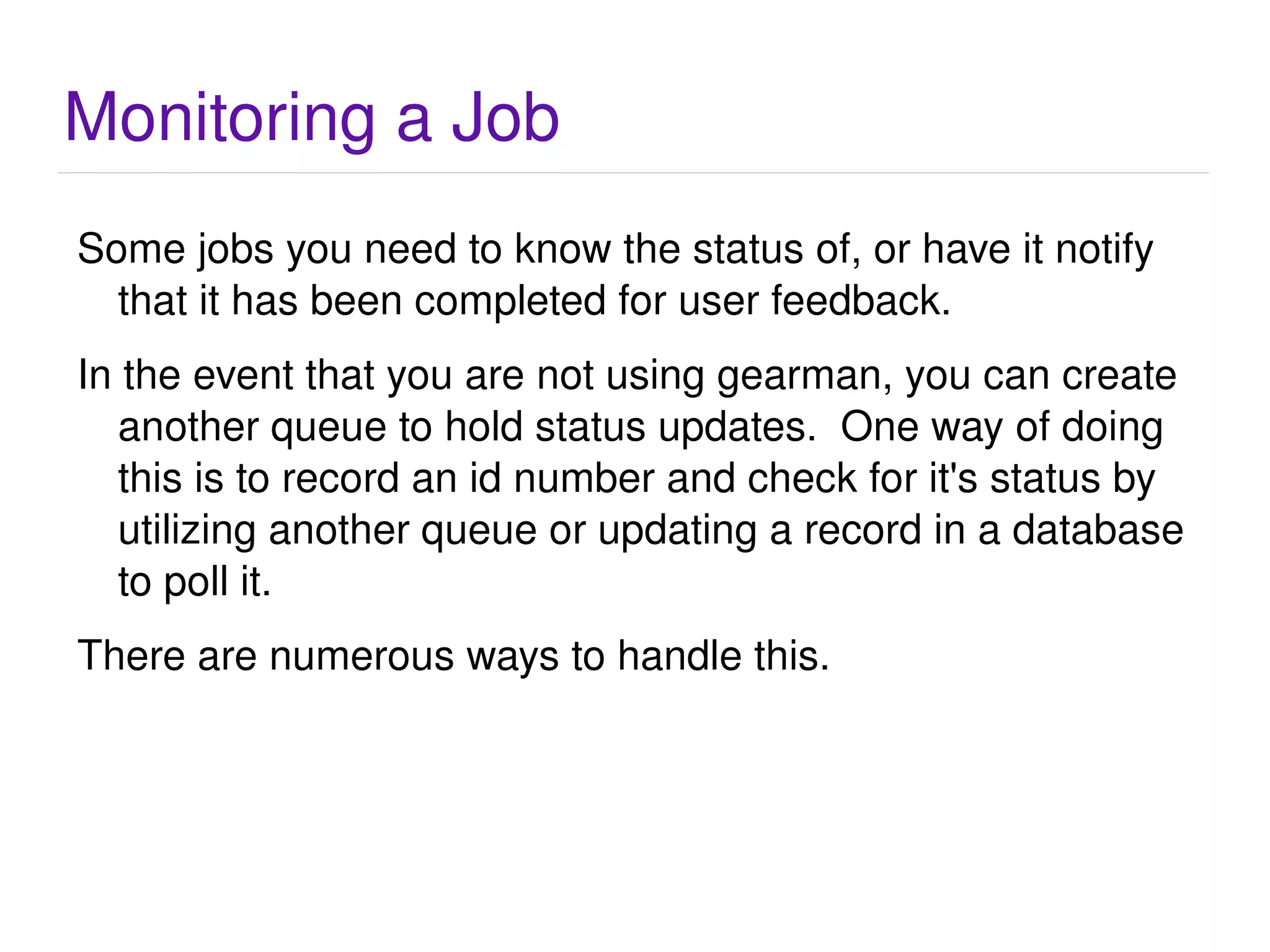 Your First Queue An exchange, queue and bindings must be defined first.  Publishing can then commence after. Create the queue 