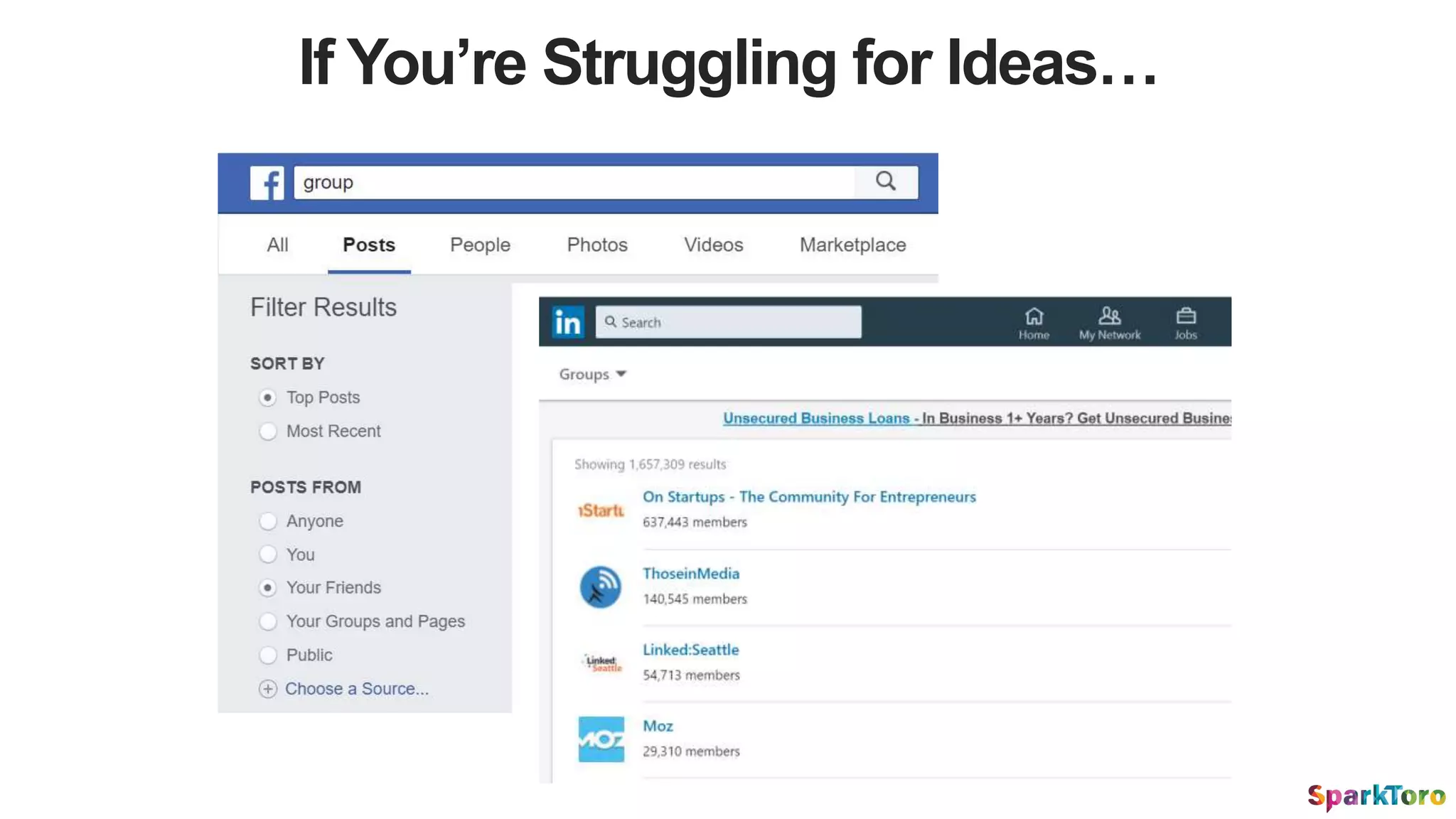 If You’re Struggling for Ideas…
 