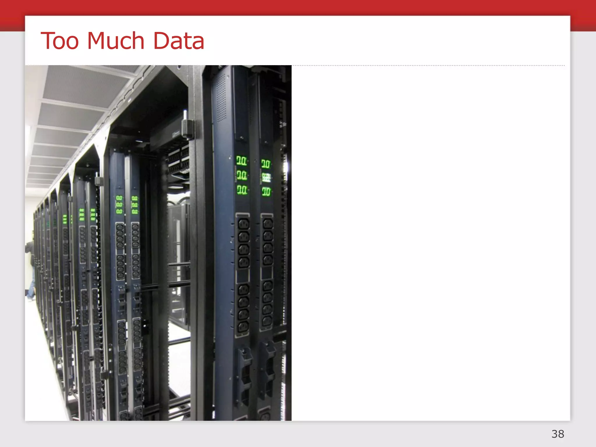 Monitoring




1. Is there a problem?    User experience / Business metrics monitors

2. Where is the problem? System monitors (threshold - variance)

3. What is the problem?   Application monitors



                                                                    40
 