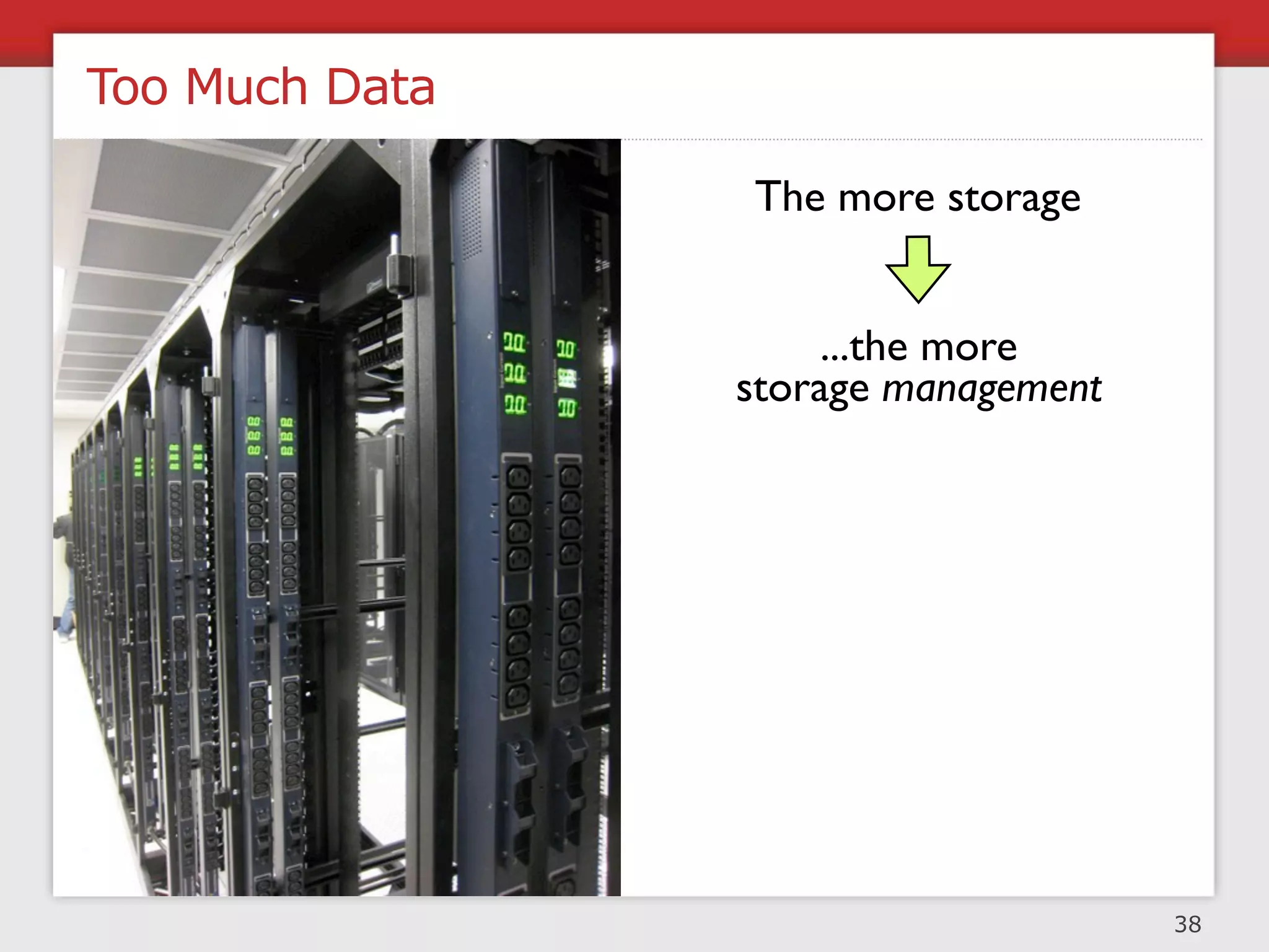 Monitoring




1. Is there a problem?    User experience / Business metrics monitors

2. Where is the problem? System monitors (threshold - variance)

3. What is the problem?   Application monitors

               Keep Signal vs. Noise ratio high
                                                                    40
 