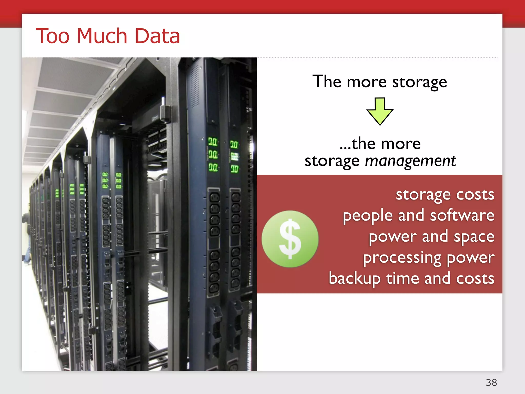 Monitoring




1. Is there a problem?    User experience / Business metrics monitors

2. Where is the problem? System monitors (threshold - variance)

3. What is the problem?   Application monitors

               Keep Signal vs. Noise ratio high
                                                                    40
 