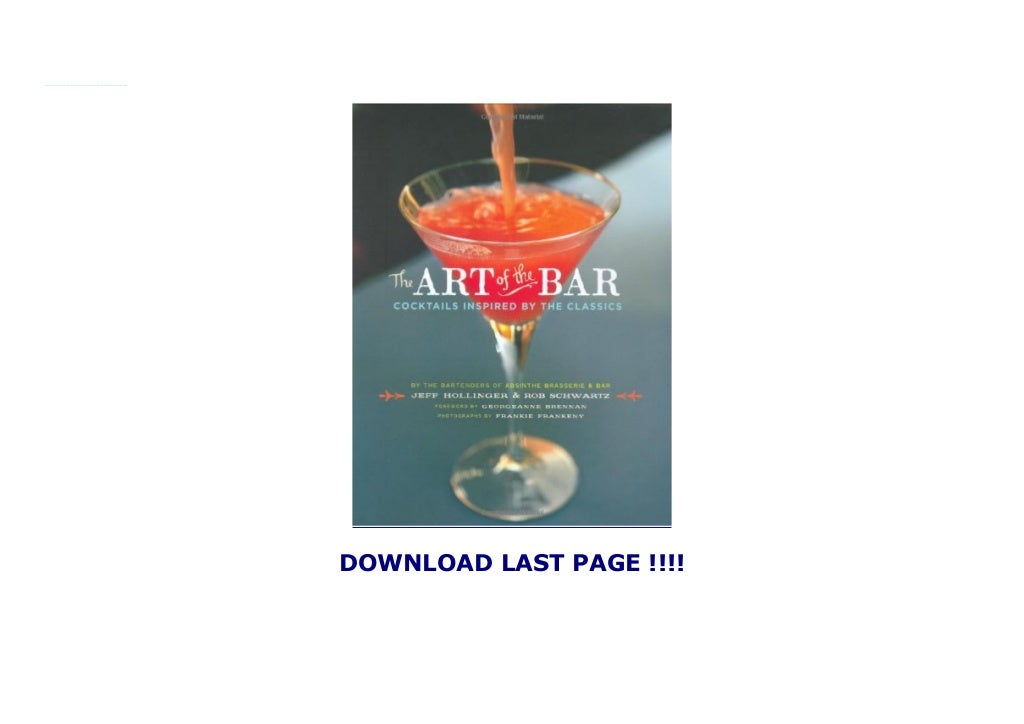 Art of the Bar: Cocktails Inspired by Classics [DOWNLOAD]