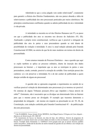 Publicidade e Processo Eletrônico