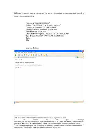 Publicidade e Processo Eletrônico