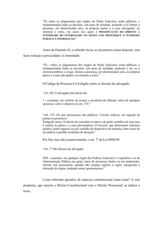 Publicidade e Processo Eletrônico