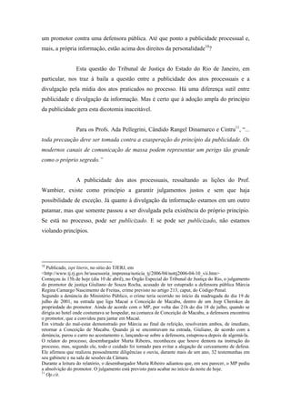 Publicidade e Processo Eletrônico