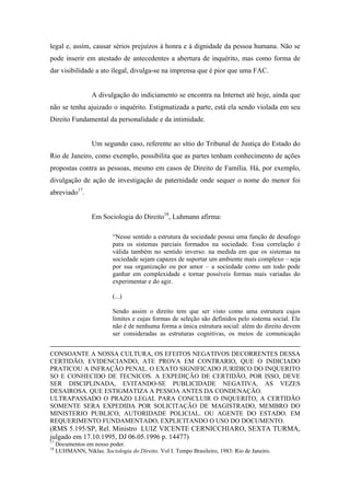 Publicidade e Processo Eletrônico