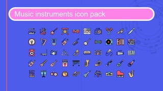 Music instruments icon pack
 