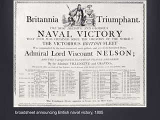 broadsheet announcing British naval victory, 1805
 