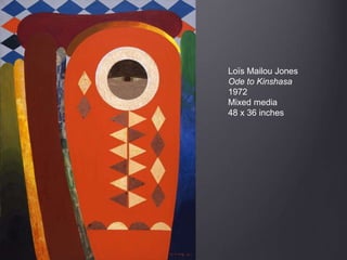 Loïs Mailou Jones
Ode to Kinshasa
1972
Mixed media
48 x 36 inches
 