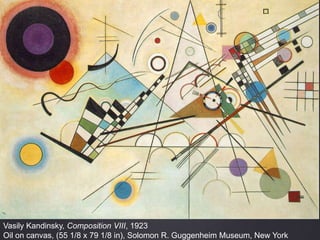 Vasily Kandinsky, Composition VIII, 1923
Oil on canvas, (55 1/8 x 79 1/8 in), Solomon R. Guggenheim Museum, New York
 