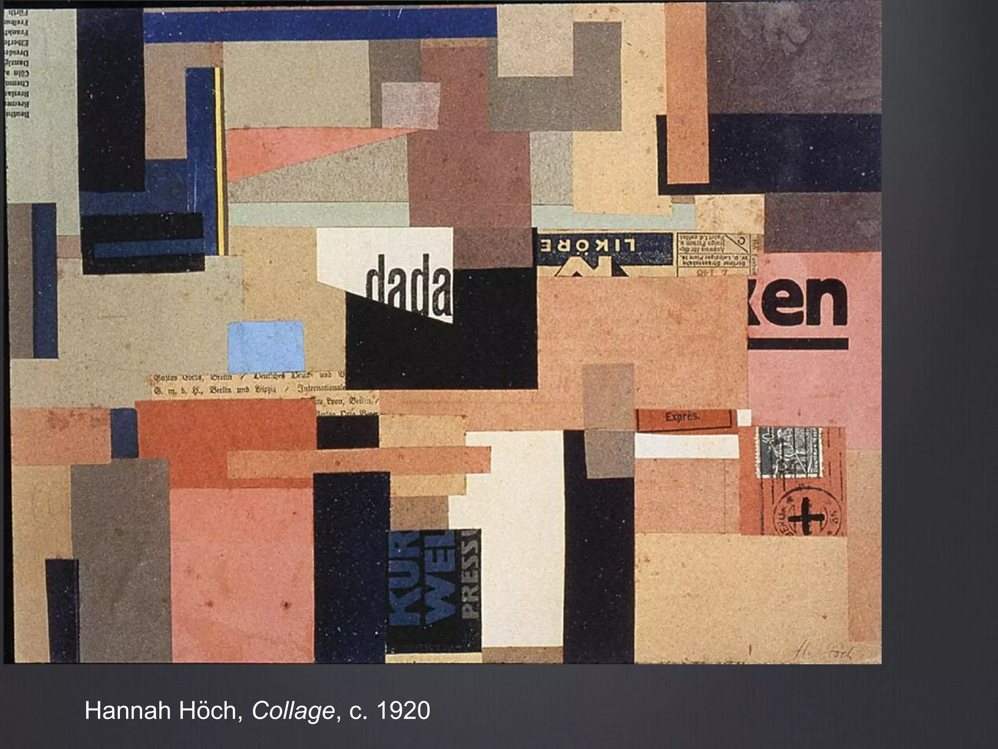 Hannah Höch, Collage, c. 1920
 
