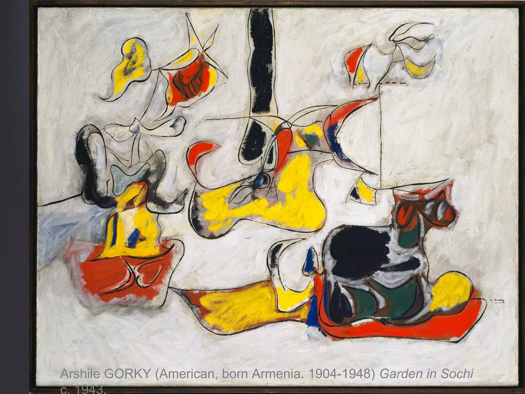 Arshile GORKY (American, born Armenia. 1904-1948) Garden in Sochi
c. 1943.
 