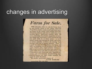 changes in advertising
 