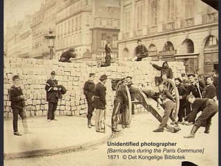 Unidentified photographer
[Barricades during the Paris Commune]
1871 © Det Kongelige Bibliotek
 